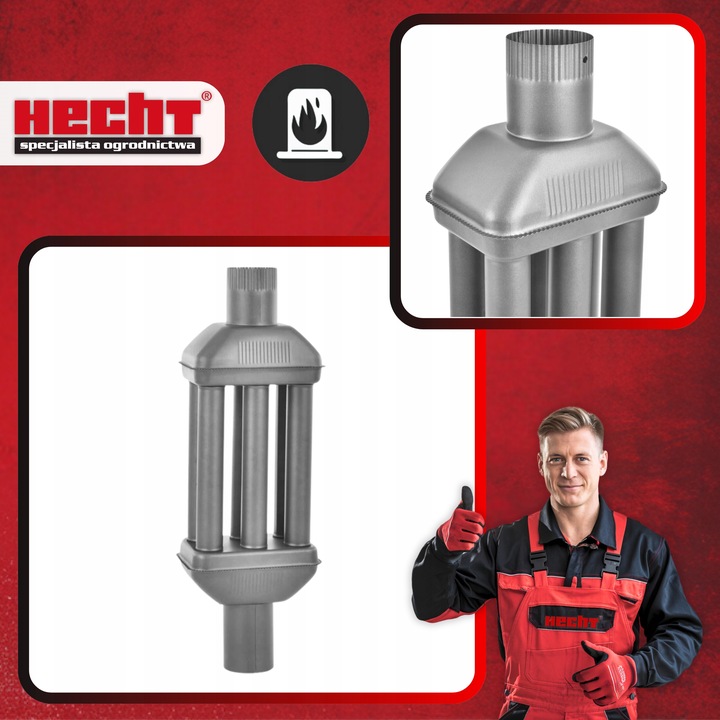 RADIATOR WYMIENNIK CIEPŁEGO POWIETRZA + 30% Fi 120 mm HECHT SAVER