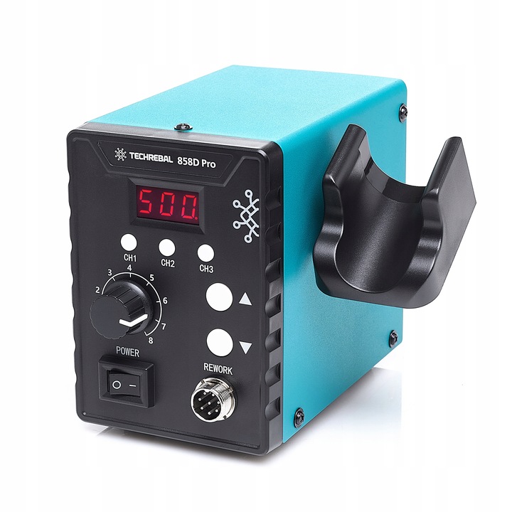 STACJA LUTOWNICZA HOT AIR GORĄCE POWIETRZE TECHREBAL 858D PRO 700W