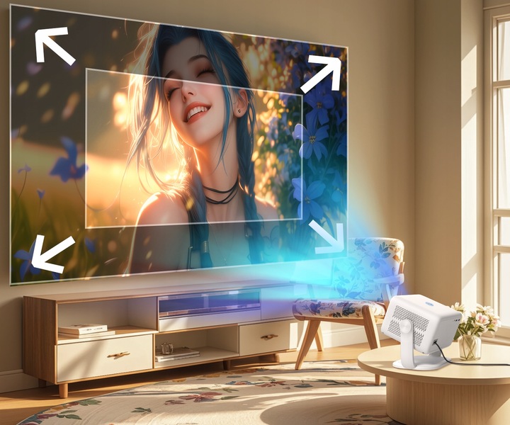 Projektor MAGCUBIC L018 4K 1080p Android TV WiFi Głośnik Bluetooth LED