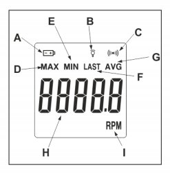 TACHOMETR LASEROWY OBROTOMIERZ CYFROWY MIERNIK OBROTÓW 99999 RPM LCD TAŚMY