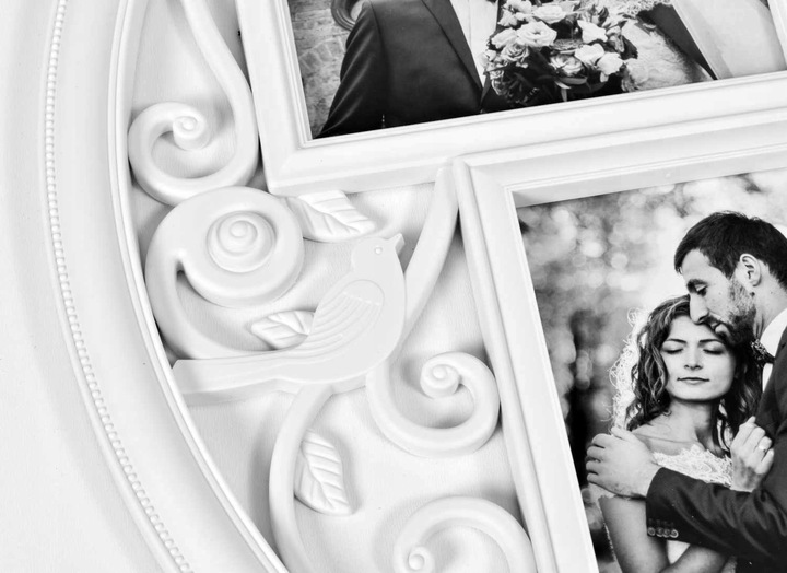 MULTI RAMKA BIAŁA 3D NA ZDJĘCIA ZDJĘCIE 10x15 ŚLUB FOTO SERCE DUŻE 58