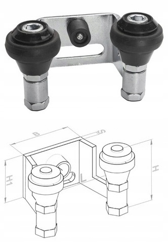 ROLKI DO BRAMY PRZESUWNEJ 80x80 5 ROLEK METALOWE SOLIDNE 600KG ZESTAW WDB