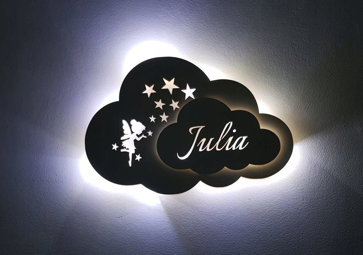 Lampka nocna LED CHMURKA -Gwiazdki z imieniem