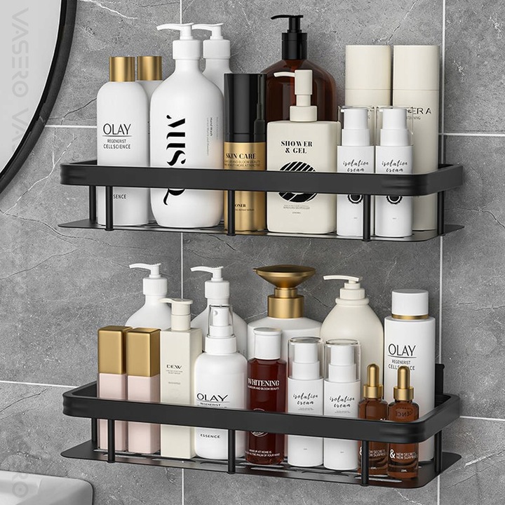 2x PÓŁKA POD PRYSZNIC wisząca samoprzylepna ścienna LOFT łazienki prysznic