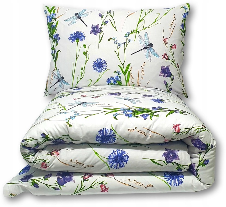 Komplet Pościeli 220x200cm Bawełniany w Kwiaty Polska 100% Bawełna WAŻKI