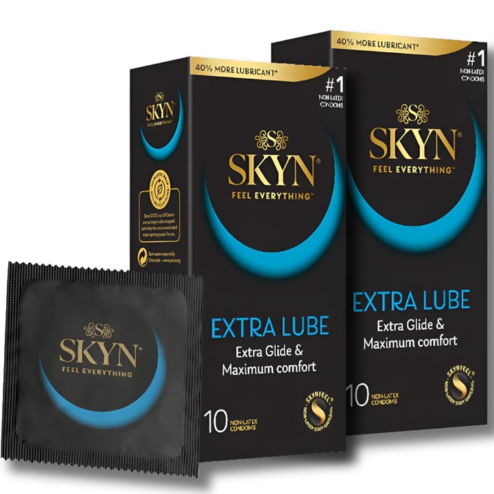 Prezerwatywy Unimil SKYN EKSTRA NAWILŻANE klasyczne nielateksowe 20 szt.