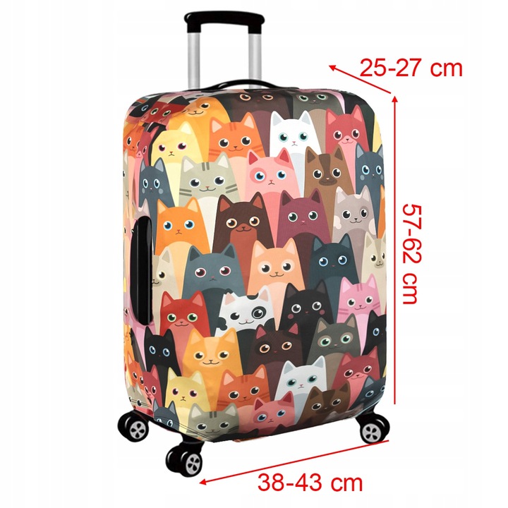 Pokrowiec Na Walizkę Podróżną Ochronny Etui Rozmiar M Bagaż 62x43x27cm