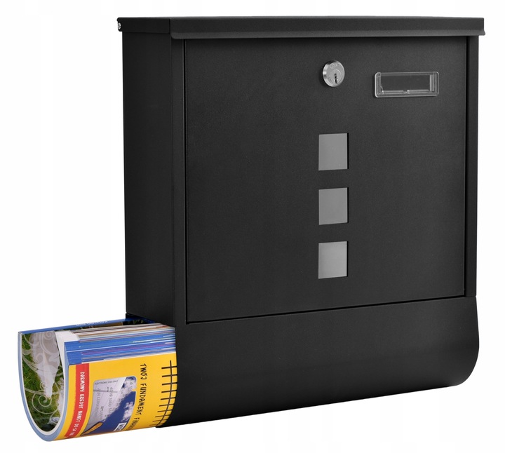 SKRZYNKA NA LISTY GAZETY POCZTĘ OGORDZENIE DO DOMU POCZTOWA CZARNA