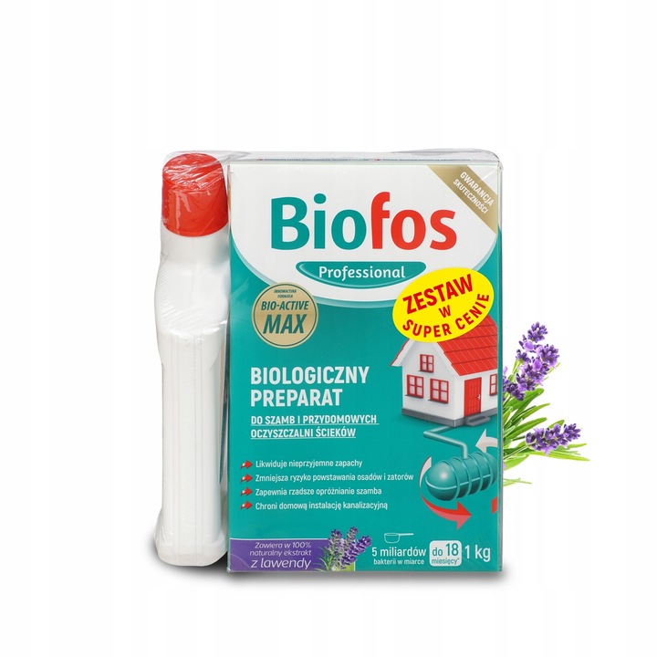 BIOFOS Bakterie do szamba 1kg + żel do WC GRATIS