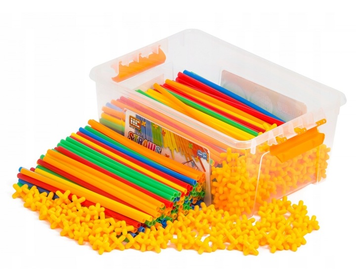 PATYCZKI KLOCKI KONSTRUKCYJNE SŁOMKI ZESTAW 800el