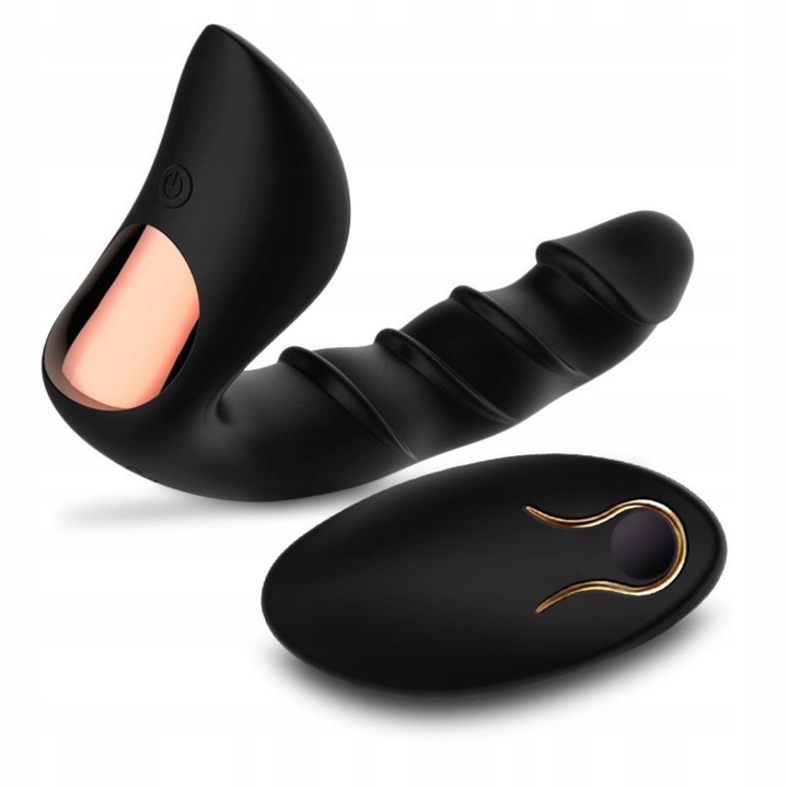 MASAŻER PROSTATY 10 FUNKCJI STEROWANY PILOTEM WIBRATOR ANALNY DLA