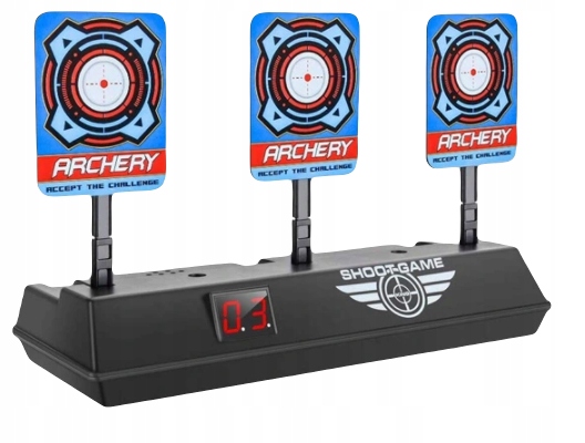 PISTOLET NERF ELITE COMMANDER ELEKTRONICZNA TARCZA dodatkowe strzałki