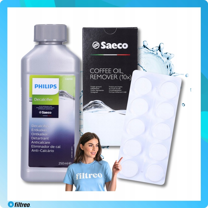 Odkamieniacz SAECO PHILIPS CA6700 250 ml i Tabletki Zestaw do