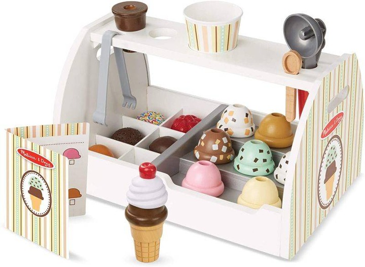Lodziarnia Akcesoria Lody Drewniany Zestaw 28 el Prezent Melissa and Doug