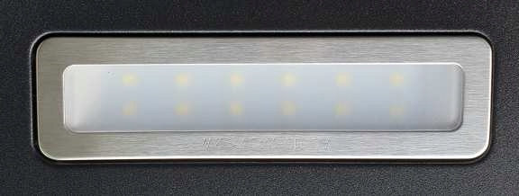 Czarny okap kuchenny teleskopowy podszafkowy Marin 50cm + FILTR