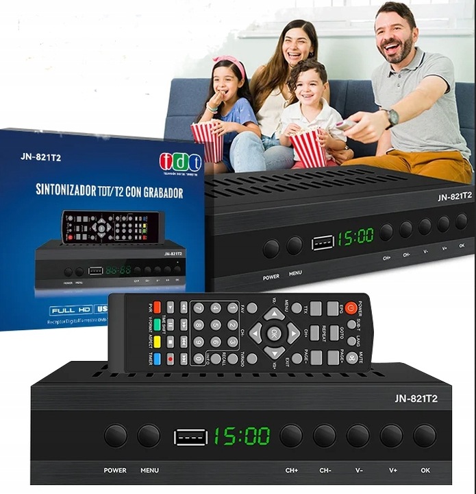 DEKODER TUNER CYFROWY TELEWIZJI NAZIEMNEJ DVB-T2 H.265 USB TIMESHIFT PVR