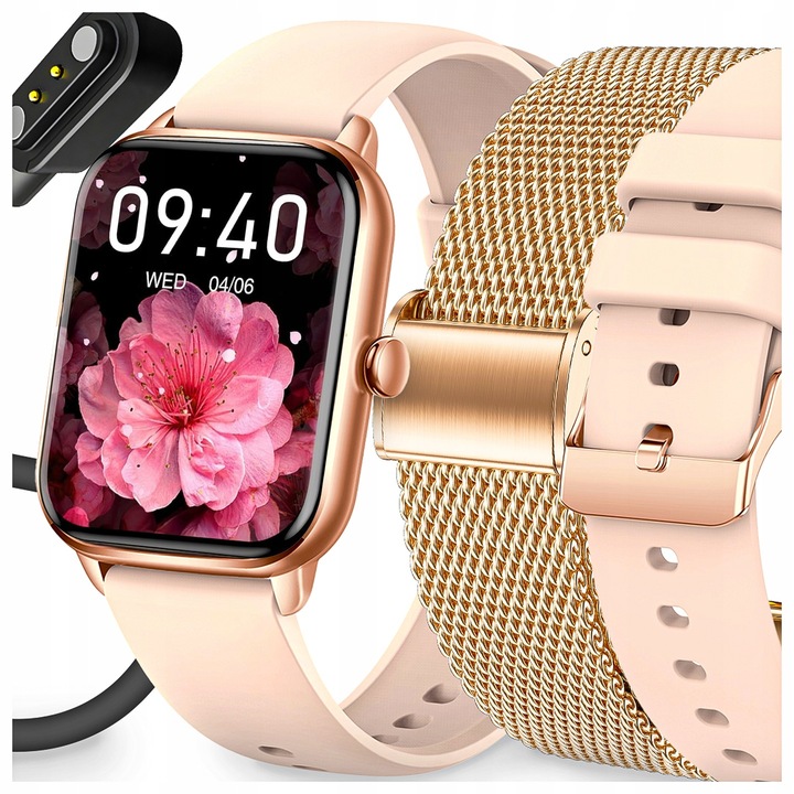SMARTWATCH DAMSKI ZEGAREK PL MENU POWIADOMIENIA ROZMOWY SMART WATCH
