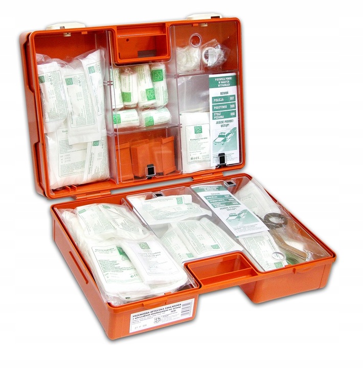 Apteczka K15 przemysłowa z wieszakiem + ustnik