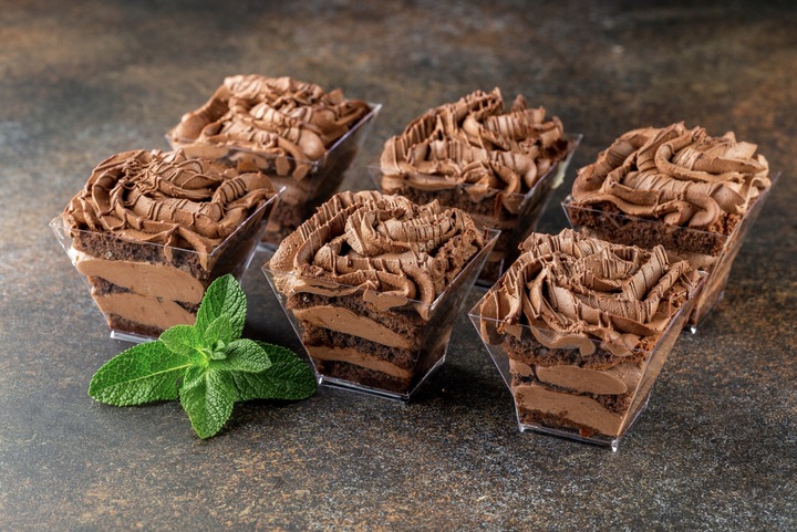 PUCHARKI NA DESERY POJEMNIKI NA ŻYWNOŚĆ DESEROWE 120ml 50szt ZESTAW