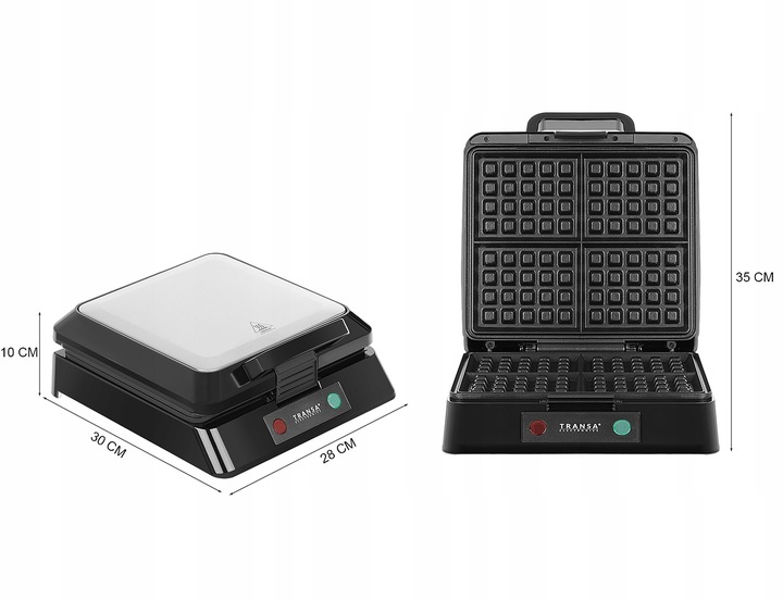 GOFROWNICA na 4 chrupiące GOFRY SZYBKIE NAGRZEWANIE MOCNA 1500W