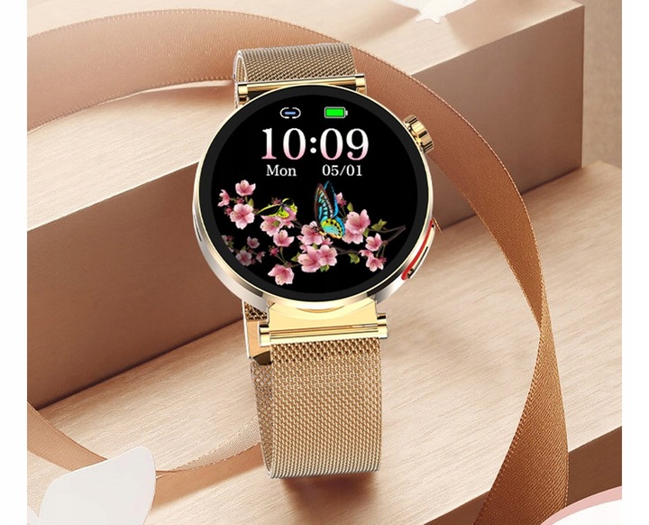 SMARTWATCH DAMSKI ZEGAREK Z POMIAREM CUKRU EKG GLUKOZA CIŚNIENIE ROZMOWY PL