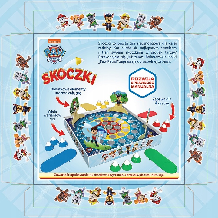 Gra planszowa skoczki Psi Patrol