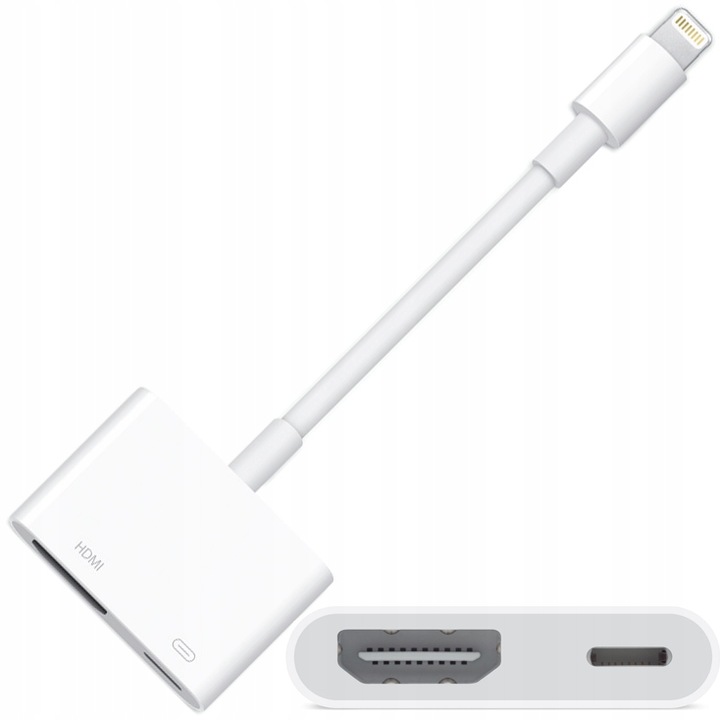CO2 PRZEJŚCIÓWKA ADAPTER HDMI KABEL DO LIGHTNING IPHONE IPAD IPOD FULL HD 6