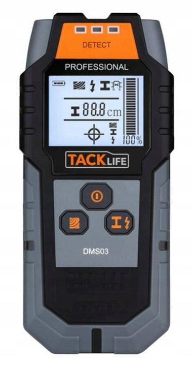 WYKRYWACZ PRZEWODÓW KABLI METALU DREWNA DETEKTOR NAPIĘCIA TACKLIFE