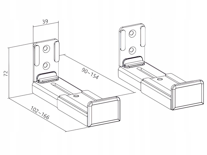 UCHWYTY MOCOWANIE NA SOUNDBAR UNIWERSALNE ŚCIENNE