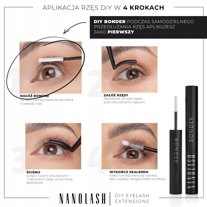 Transparentny bonder do rzęs do samodzielnej aplikacji Nanolash 5ml
