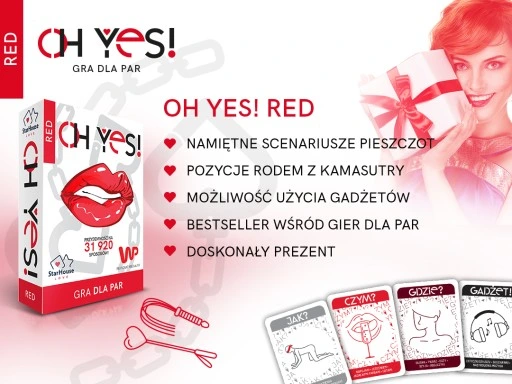 GRA DLA PAR wyzwania dla par OH YES! RED erotyczna PREZENT na Walentynki