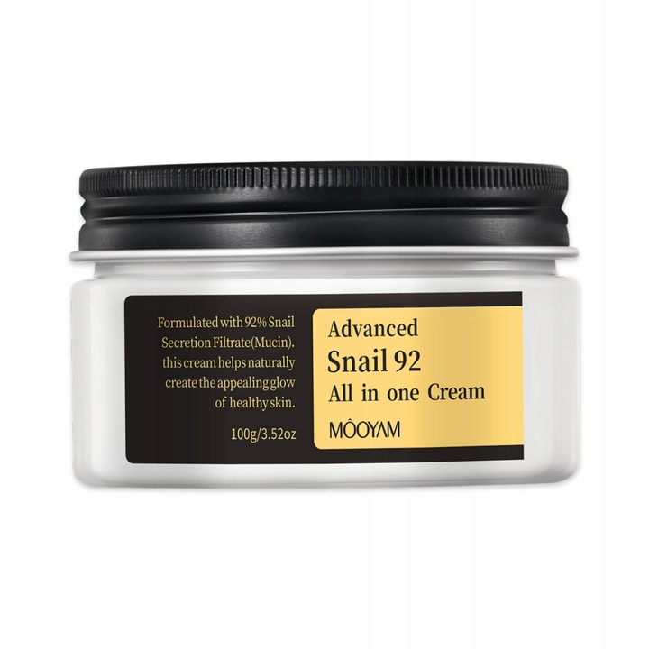 MOOYAM - Advanced Snail 92% Cream - Krem do twarzy ze Śluzem Ślimaka (100g)