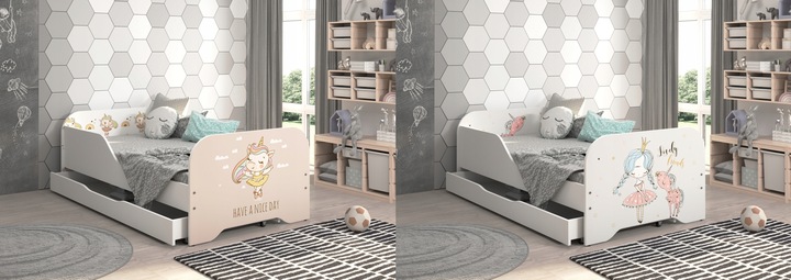 Łóżko MIKI dziecięce 140x70 + materac DUŻO wzorów!