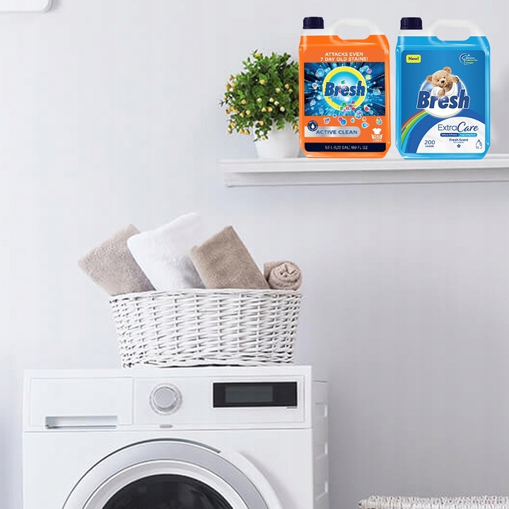 BRESH UNIWERSALNY PŁYN ŻEL DO PRANIA 5L PŁYN DO PŁUKANIA 5L - 350 PRAŃ