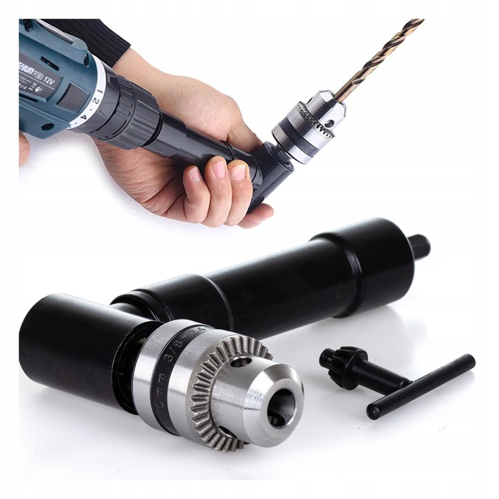 ADAPTER KĄTOWY DO WKRĘTARKI przystawka wiercenia 90 UCHWYT WIERTARKI