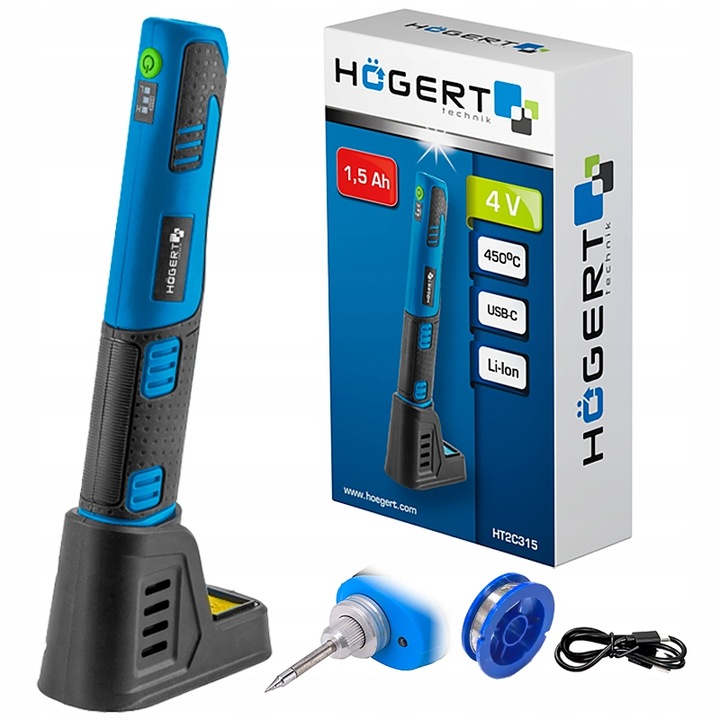 LUTOWNICA BEZPRZEWODOWA AKUMULATOROWA 4V 450°C PRECYZYJNA