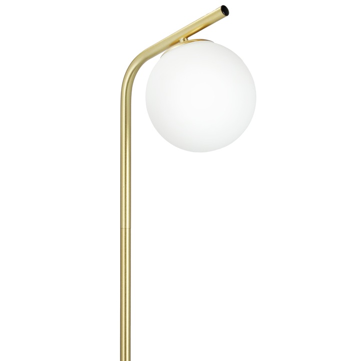 Złota Lampa Stojąca Podłogowa Lampka LED 1X E27 Kula Do Czytania