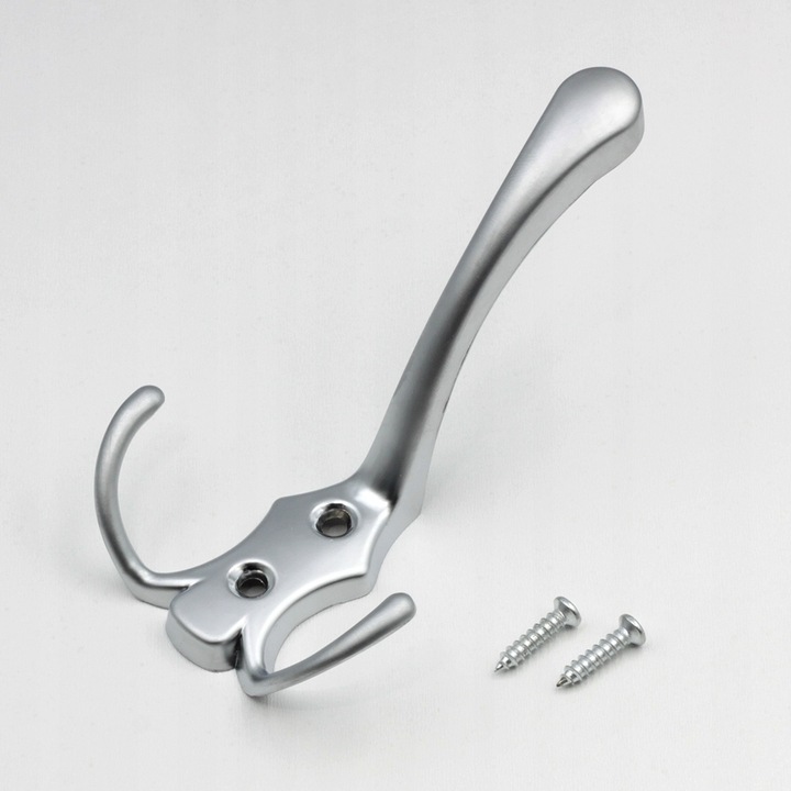 5x HACZYK NA UBRANIA WIESZAK NA UBRANIA ŚCIENNY WIESZAK MEBLOWY CHROM