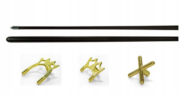 Preofesjonalny kij z mosiężną podpórką wkręcaną do wyboru mostek krzyżak