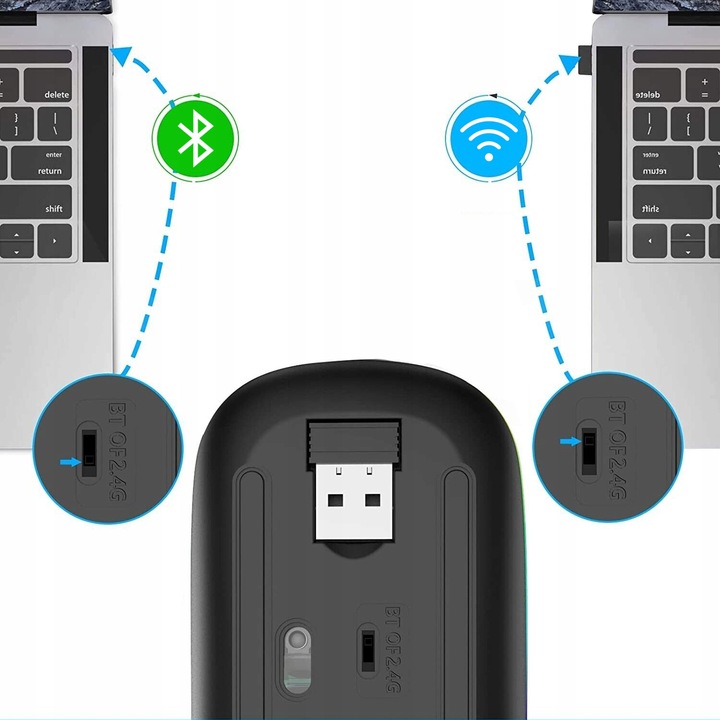 CICHA MYSZKA MYSZ BEZPRZEWODOWA KOMPUTEROWA GAMINGOWA KOMPUTERA LAPTOPA TV