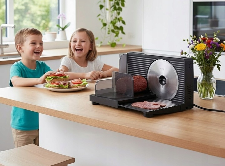 KRAJALNICA ELEKTRYCZNA SLICER CHLEB WEDLINY SERY REGULACJA SEVERIN