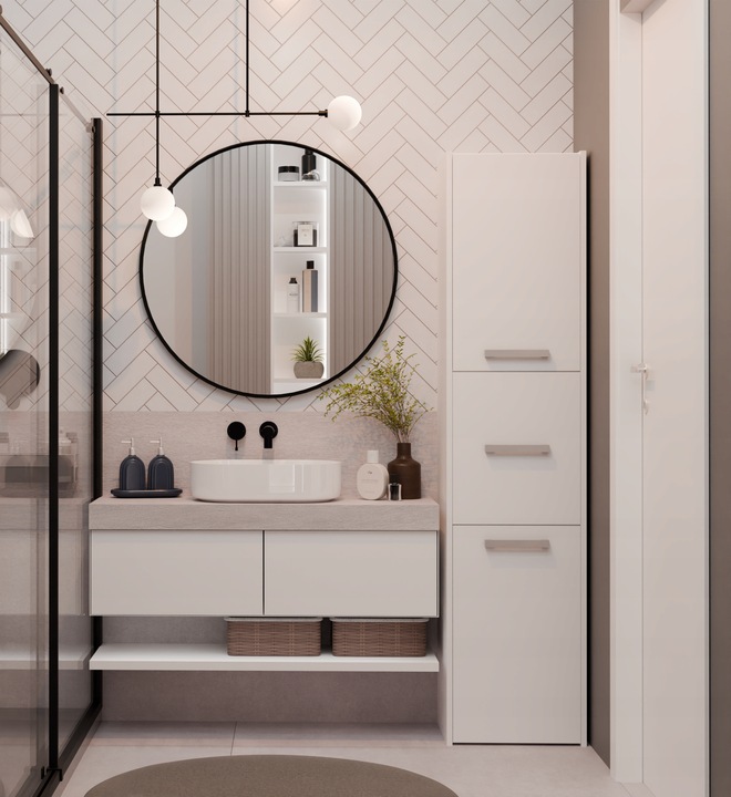 SZAFKA REGAŁ SŁUPEK 3 DRZWI MALWA S43 BIAŁY