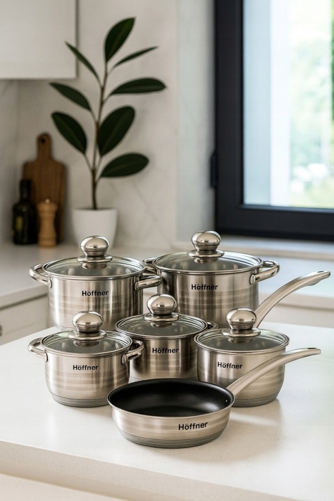 ZESTAW GARNKÓW INDUKCJA / GAZ PATELNIA RONDEL GARNKI STAL NIERDZEWNA