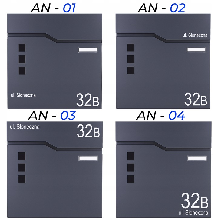 SKRZYNKA NA LISTY Z ADRESEM NUMEREM DOMU NAPISEM DRUK NADRUK UV