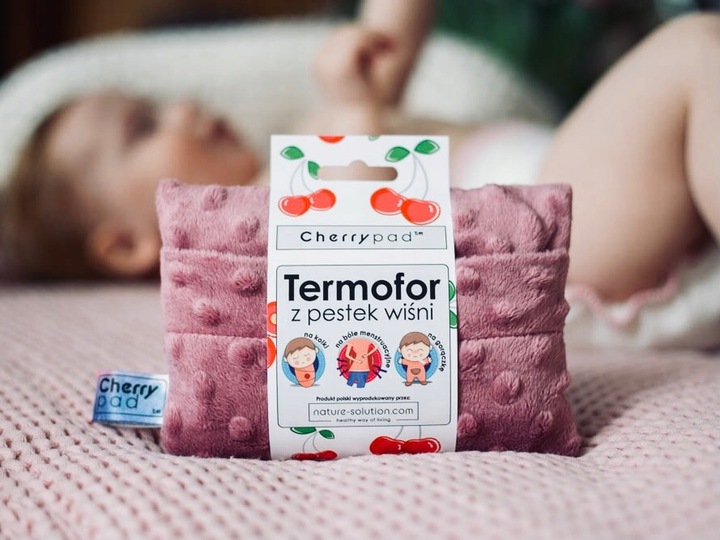 Termofor z pestek wiśni na kolki MINKY | CherryPad