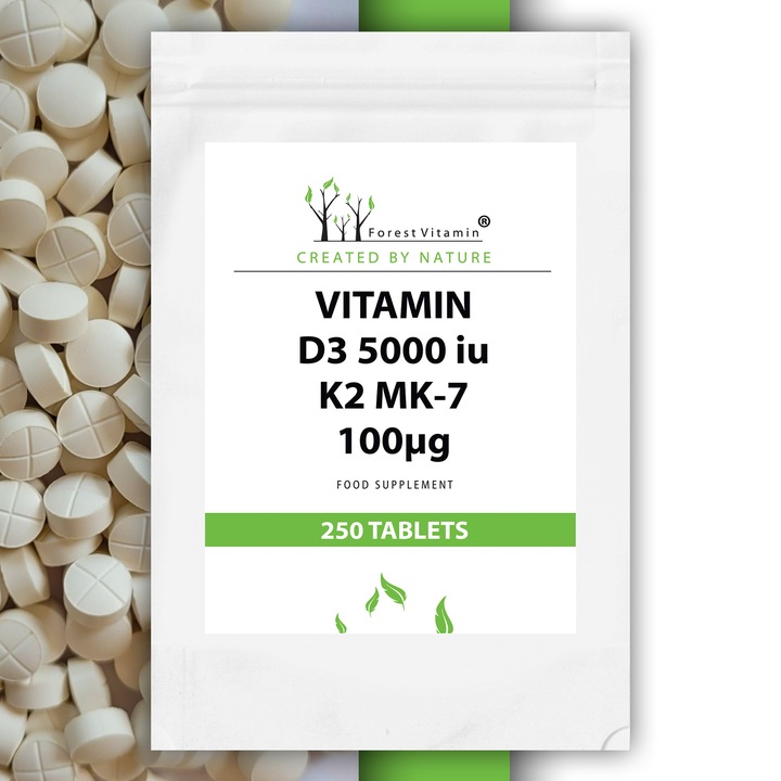 WITAMINA D3 5000 iu K2 MK-7 100 mcg 250 tab