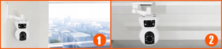 WĘWNĘTRZNA KAMERA WIFI OBROTOWA NIANIA SZEROKI KĄT 2 OBIEKTYWY 2Mpx TUYA