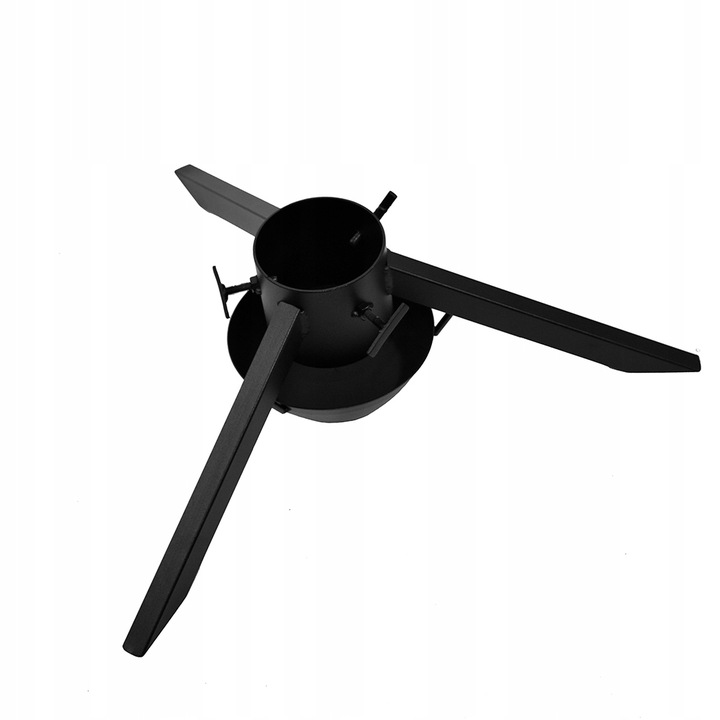 Stojak na choinkę metalowy z misą na wodę stojak pod choinkę czarny 105 mm