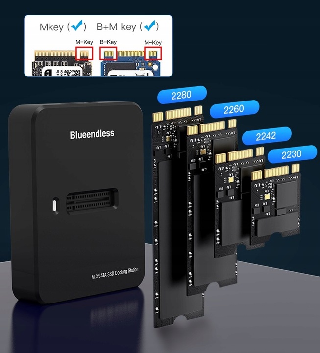Stacja dokująca dysków M.2 NVME adapter SSD M2 dysk