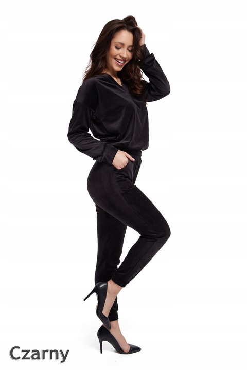 248_ M/38 _WELUROWY DRES BLUZA_SPODNIE